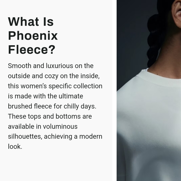 Nike Women's Sportswear Phoenix Fleece Oversized ½-zip Crop Sweatshirt - Sail - Picture 9 of 13